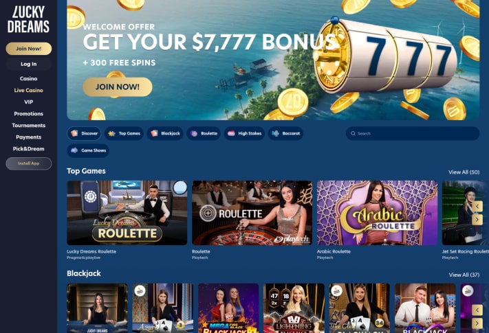 Lucky Dreams Live Dealer Screenshot