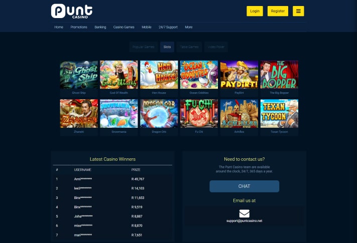 Punt Casino Slots Screenshot